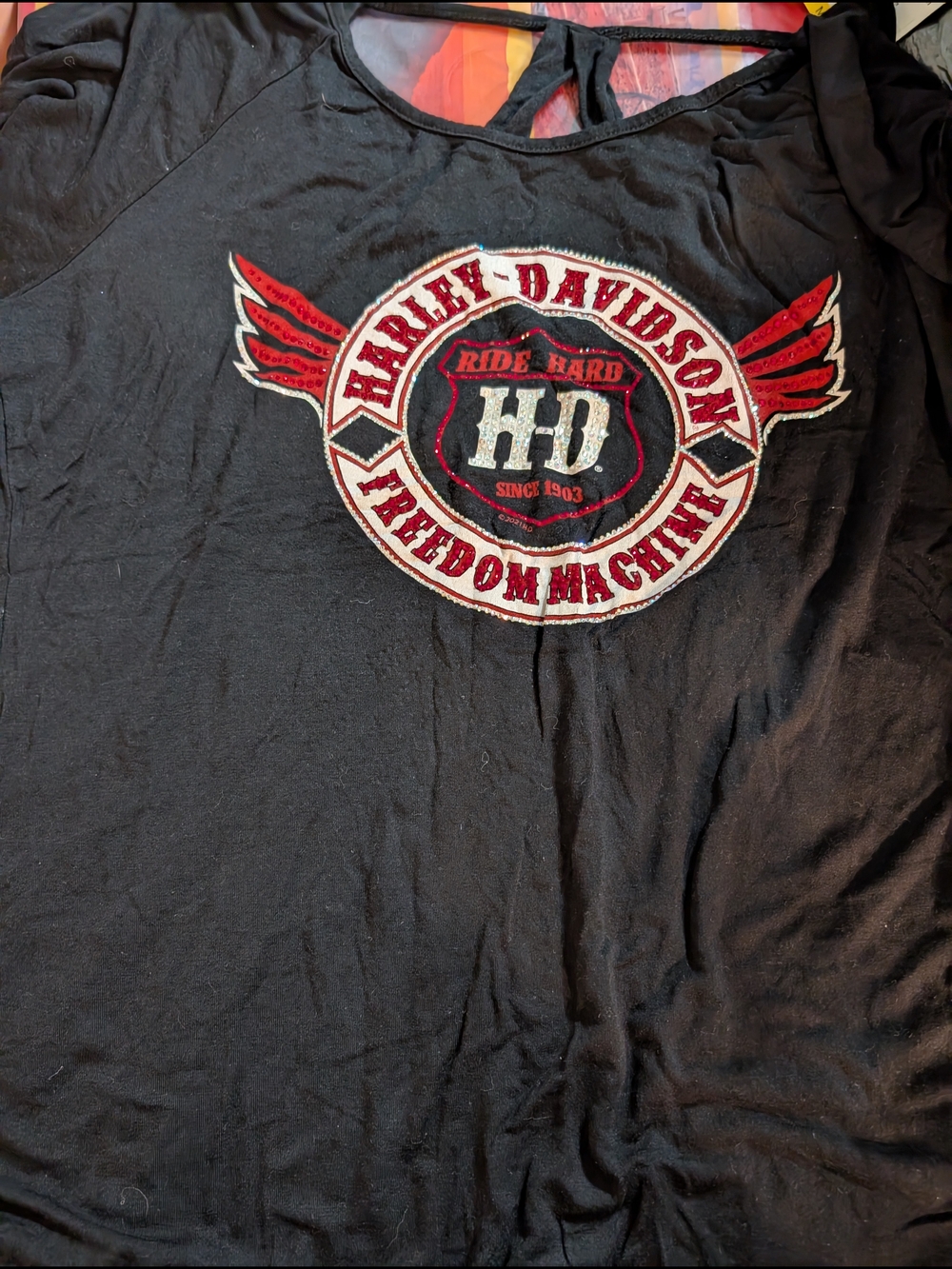 Harley-Davidson Black 'Freedom Machine' Graphic Tee
